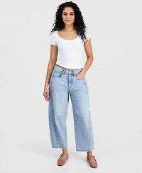 Celebrity Pink Juniors' High Rise Barrel-Leg Jeans