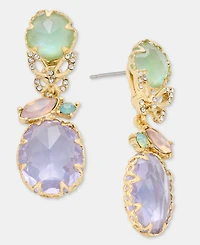 lonna & lilly Gold-Tone Stone & Butterfly Drop Earrings