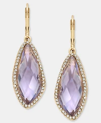 lonna & lilly Gold-Tone Stone & Pave Halo Drop Earrings
