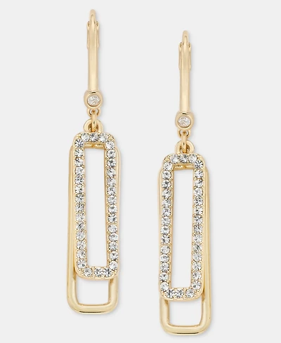 Dkny Pave Shaky Link Drop Earrings