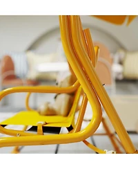 Qaba Kids Patio Swing, 2-Seater Outdoor Porch Swing Chair,