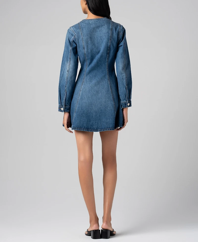 Blank Nyc Women's Denim V-Neck Mini Dress