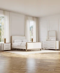 Furniture Emila 3-Pc. Full Bed Set Upholstered Full Bed, 2-Drawer Nightstand and Dresser