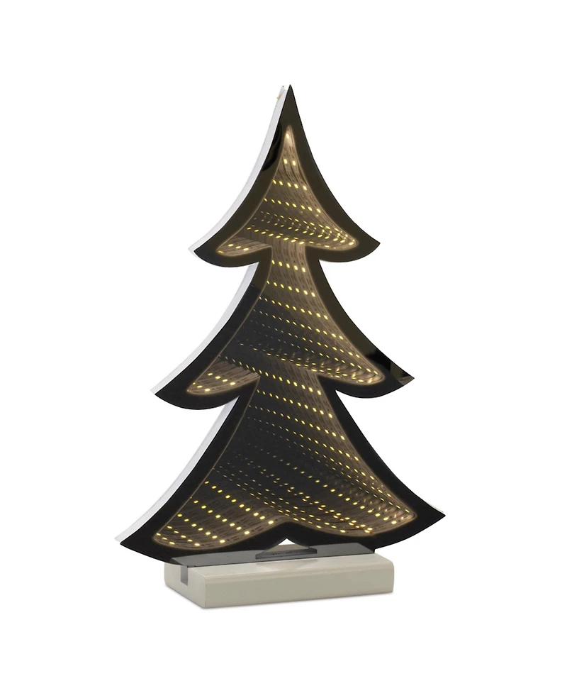 Slickblue Tree Infinity Light (Set of 2) 12.5"H Acrylic 3 Aa Batteries Not Included or Ul Cord Included