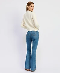 En Saison Women's Rosalie Crewneck Cardigan Sweater