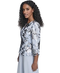 Jessica Howard Petite 2-Pc. Printed Jacket & Midi Dress Set