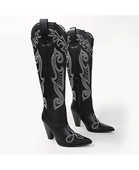 Berness Ashley Embroidered Western Knee-High Boots