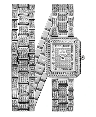 Jbw Women's Arc Crystal Diamond (0.06 ct. t.w.) Swiss Quartz Stainless Steel Watch, 23mm