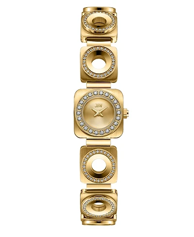 Jbw Women's Chasm Japan Quartz 18k Gold-Plated Stainless Steel Watch, 18mm