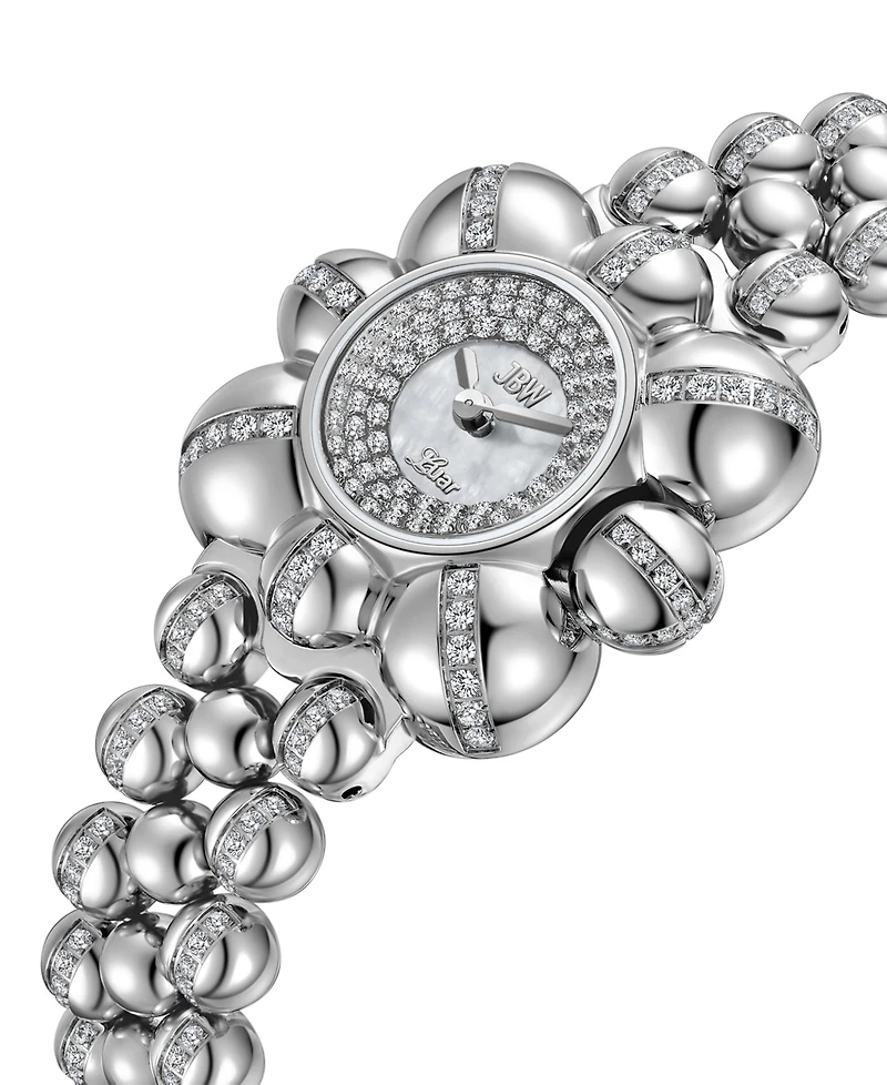 Jbw Women's Atmosphere Crystal Swiss Quartz Stainless Steel Watch, 30mm