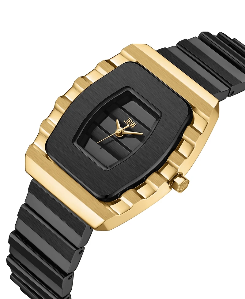 Jbw Atlas Swiss Quartz Black Stainless Steel Watch 34mm