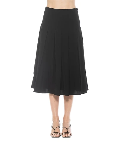 Alexia Admor Women's Shilo Midi Length Pleated Skirt