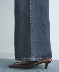 Mango Women's High-Waisted Wide-Leg Jeans