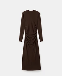 Mango Women's Perkins-Neck Knitted Dress