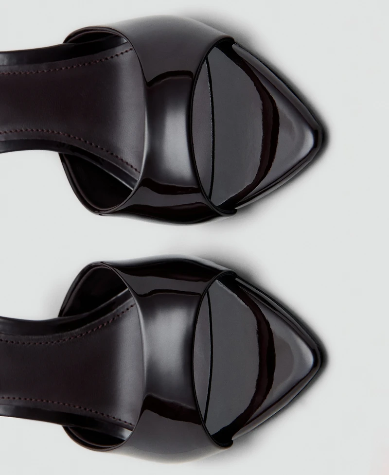 Mango Women's Patent Leather High-Heeled Sandals