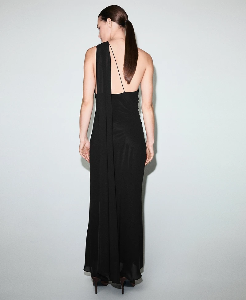 Mango Women's Asymmetrical Scarf Dress