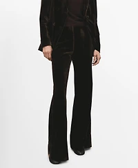 Mango Women's Velvet Suit Pants