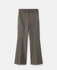 Mango Women's Belt Straight-Fit Pants