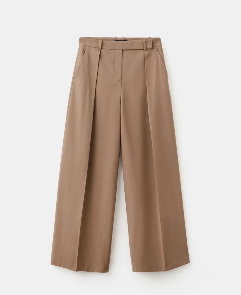 Mango Women's Straight-Leg Pleated Pants