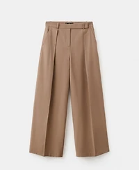 Mango Women's Straight-Leg Pleated Pants