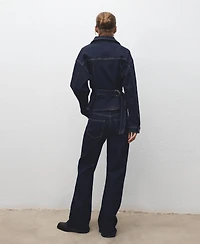 Mango Women's Drawstrings Flared Jeans