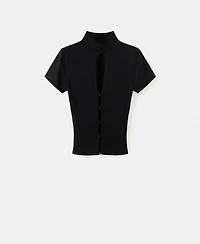 Mango Women's Cut-Out Perkins-Neck Sweater