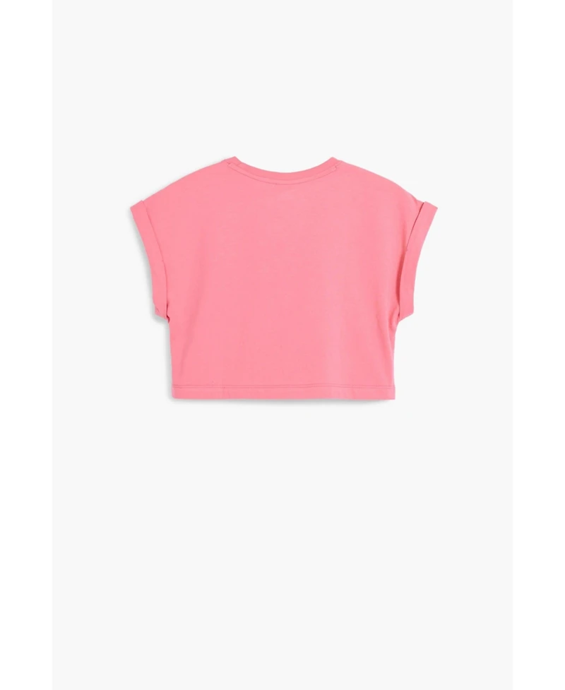 Desigual Girls Girls's Strawberry sequin cropped T-shirt