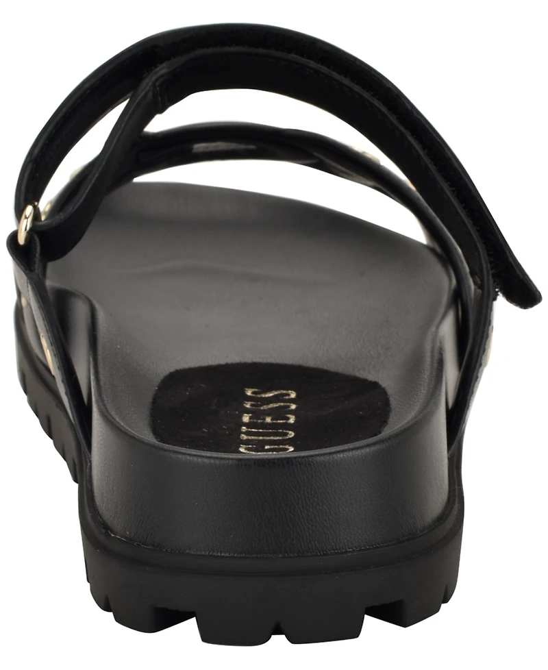 Guess Women's Fashie Double Strap Footbed Sandals