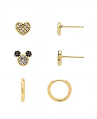 Disney 14K Gold Plated Earring Set