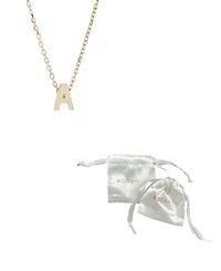 Adornia 14k Gold-Plated Mini Initial Pendant Necklace, 16" + 2" extender