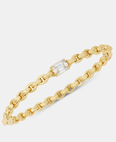 Lauren Ralph Lauren Gold-Tone Cubic Zirconia Chain Bangle Bracelet