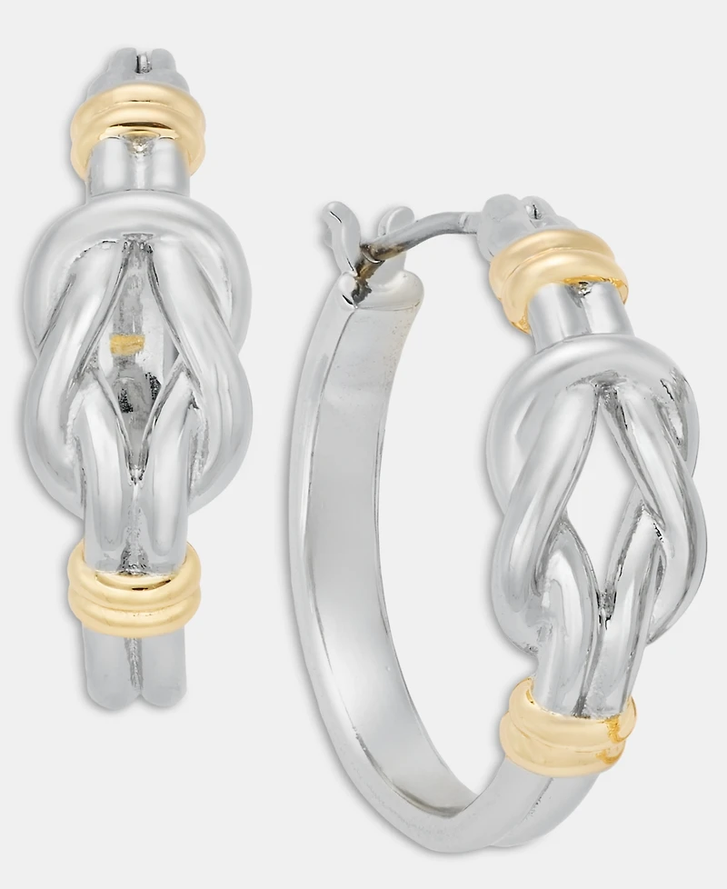 Lauren Ralph Knotted Style Small Hoop Earrings, 0.8"