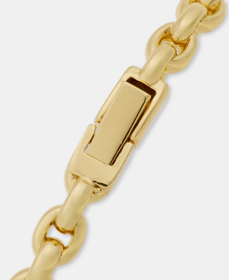 Lauren Ralph Lauren Gold-Tone Cubic Zirconia Chain Bangle Bracelet