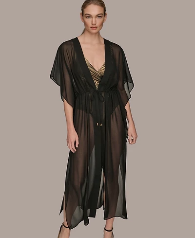 Donna Karan Women's Tie-Front Maxi Kaftan