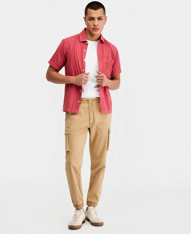 Sun + Stone Men's Garment-Dyed Cargo Jogger Pants