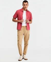 Sun + Stone Men's Garment-Dyed Cargo Jogger Pants