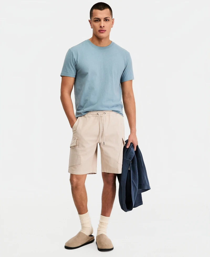Sun + Stone Men's Trevor Cotton-Blend 10" Cargo Shorts, Macy's Exclusive