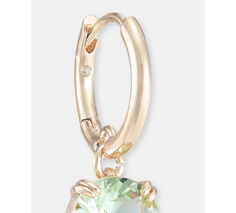 Lauren Ralph Gold-Tone Glass Stone Mixed Cut Drop Earrings