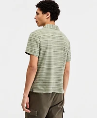 Sun + Stone Men's Cotton Ombre-Stripe Polo Shirt, Macy's Exclusive