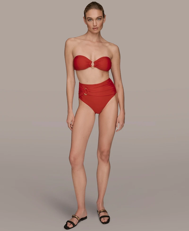 Donna Karan Women's High-Waist Bikini Bottoms