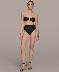 Donna Karan Women's High-Waist Bikini Bottoms