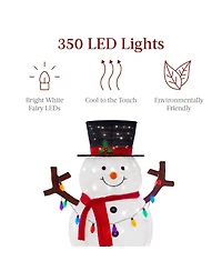 Best Choice Products Lighted Pop-Up Snowman, Outdoor Christmas Holiday Decoration w/ Led Lights, Hat, Scarf