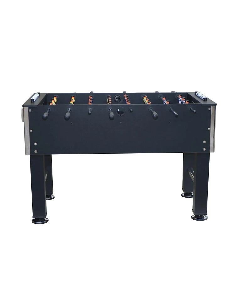 Rbied 54" Black Foosball Table, Indoor Soccer Game Table with Mdf and Steel Frame, Pvc Finish, Children's Game Table for Home Recreation