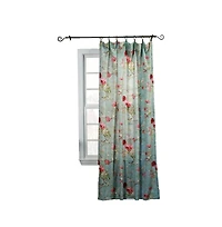 Ellis Curtain Balmoral Floral Print Tailored Panel Curtain 48-Inch-by-63-Inch