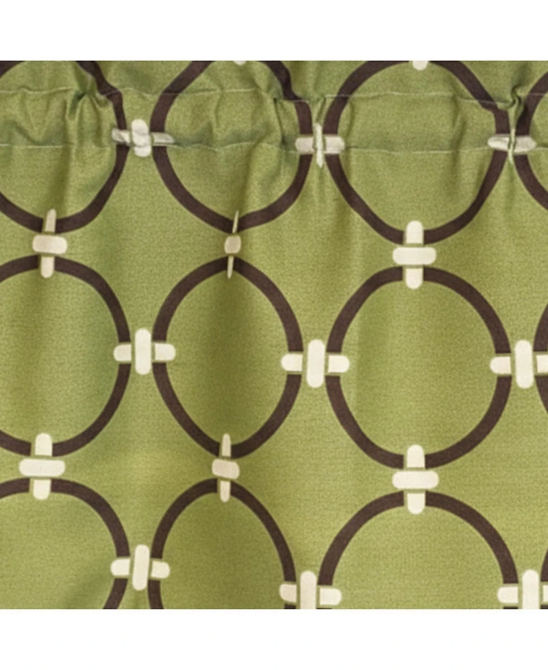 Rlf Home 100% Cotton High Quality Rings Tailored Window Valance with 1.5" Rod Pocket 50" W X 12" L Green