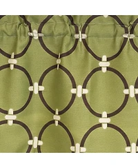 Rlf Home 100% Cotton High Quality Rings Tailored Window Valance with 1.5" Rod Pocket 50" W X 12" L Green