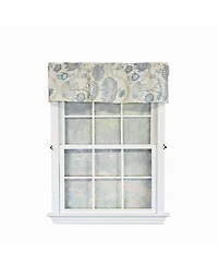 Rlf Home 100% Cotton High Quality Serene Tailored Window Valance with 1.5" Rod Pocket 50" W X 12" L Blue