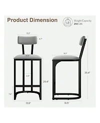 gaomon Home Bar Stools Set Of 2, Counter Height Bar Stools For Kitchen Counter, Island Chairs For Dining Table, Tall Barstools For Kitchen