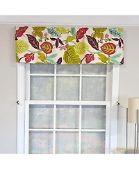 Rlf Home 100% Cotton High Quality Antonia Tailored Window Valance with 1.5" Rod Pocket 50" W X 12" L Spring