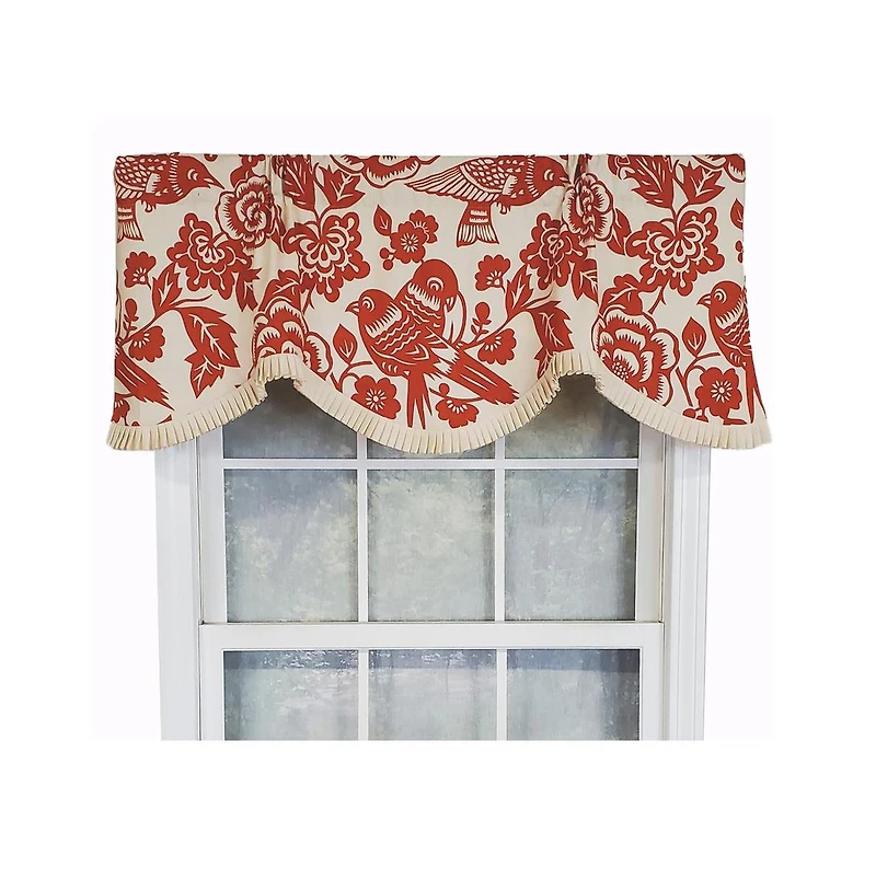 Rlf Home Modern Design Classic Lovebird Cornice Style 50" x 17" Window Valance